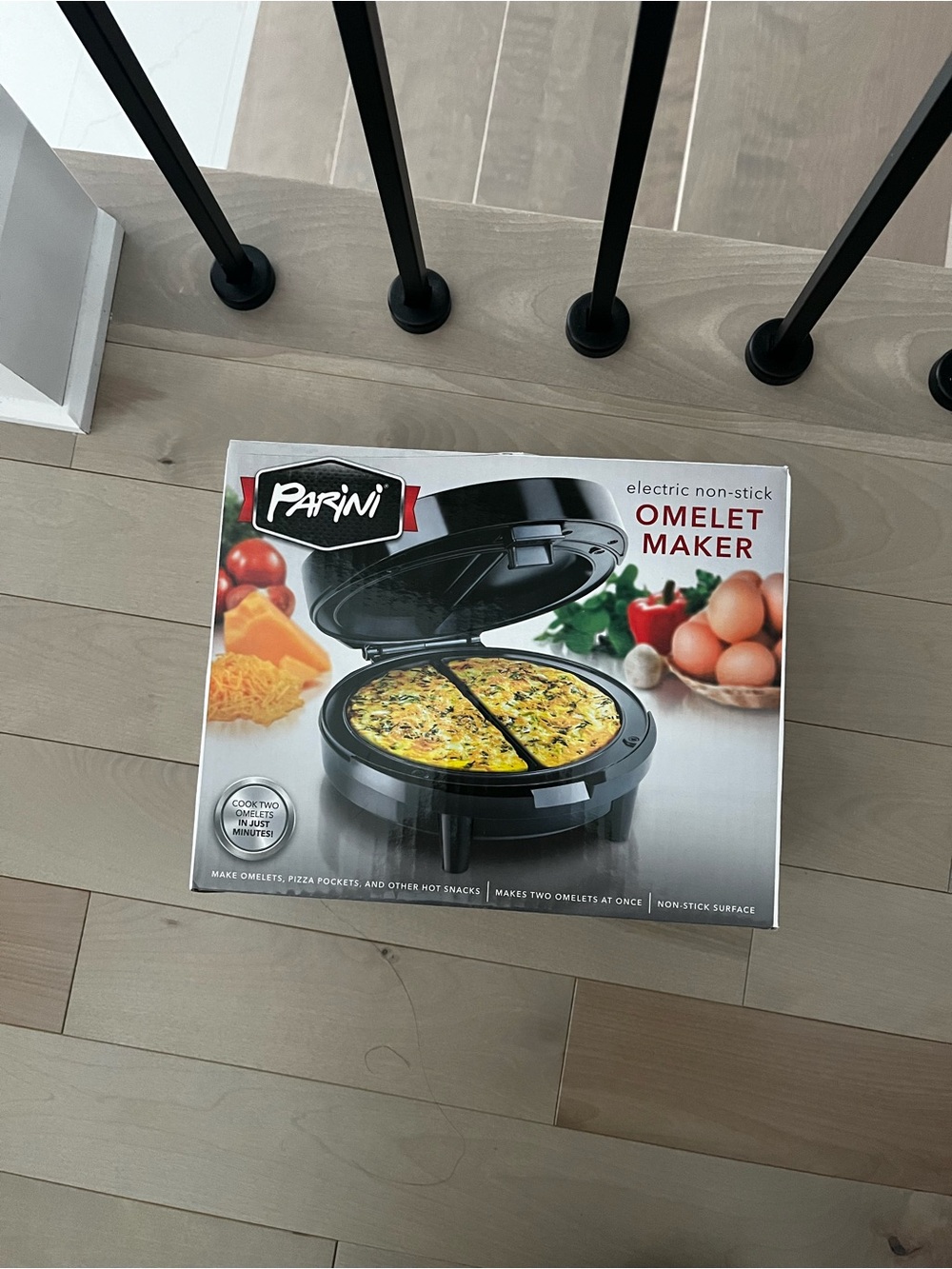 Parini Black Electric Non-Stick Omelet Maker